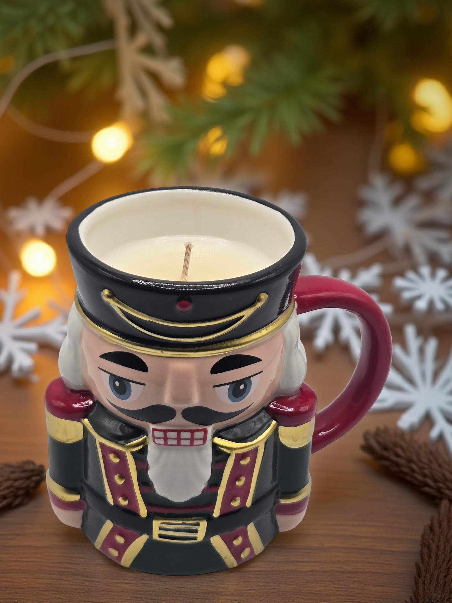 Nighttime Nutcracker Christmas Candle 14 oz