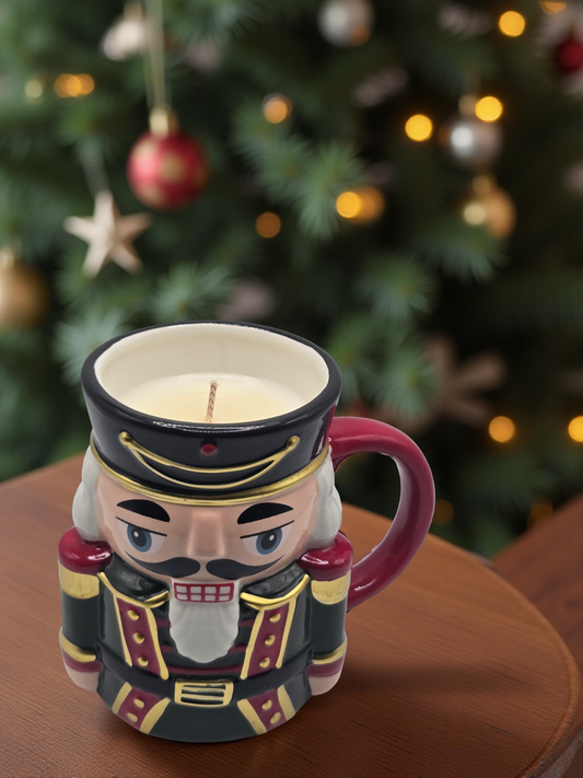 Nighttime Nutcracker Christmas Candle 14 oz