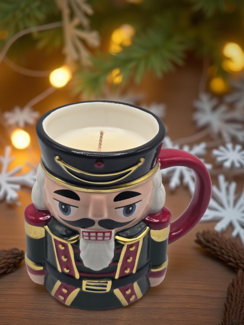 Nighttime Nutcracker Christmas Candle 14 oz
